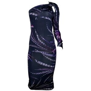 2008 Roberto Cavalli One Shoulder Dress